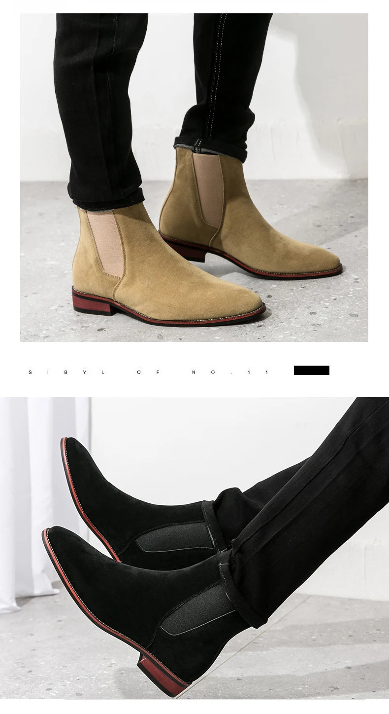 Classic Chelsea Boots Men Trend Ankle Boots Men Fashion Social Party Boots Men High Top Casual Business Shoes For Men - Buy online at  Vibe In Cart.