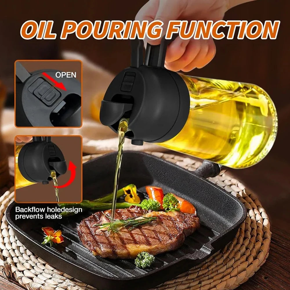 1-4Pc 2-in-1 Sprayer Pourer Oil Empty Bottle Plastic Oil Container Dispenser Vaporizer Kitchen Barbecue Camping Cooking Utensils - Buy online at  Vibe In Cart.
