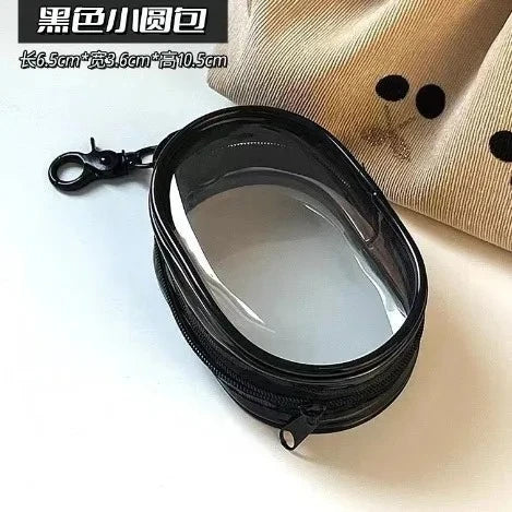 Black Transparent Portable Cable Organizer Bag for Travel Accessories