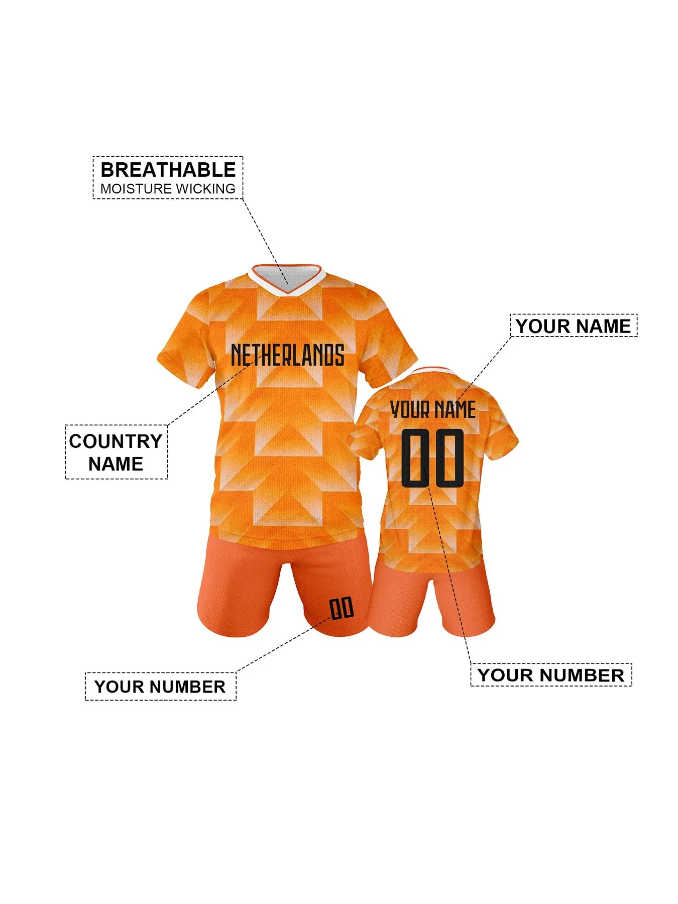Customized Netherlands Soccer Jersey Kids Football Set Breathable Soccer Training Uniform Boys Girls Quick-Drying Sportswear - Buy online at  Vibe In Cart.