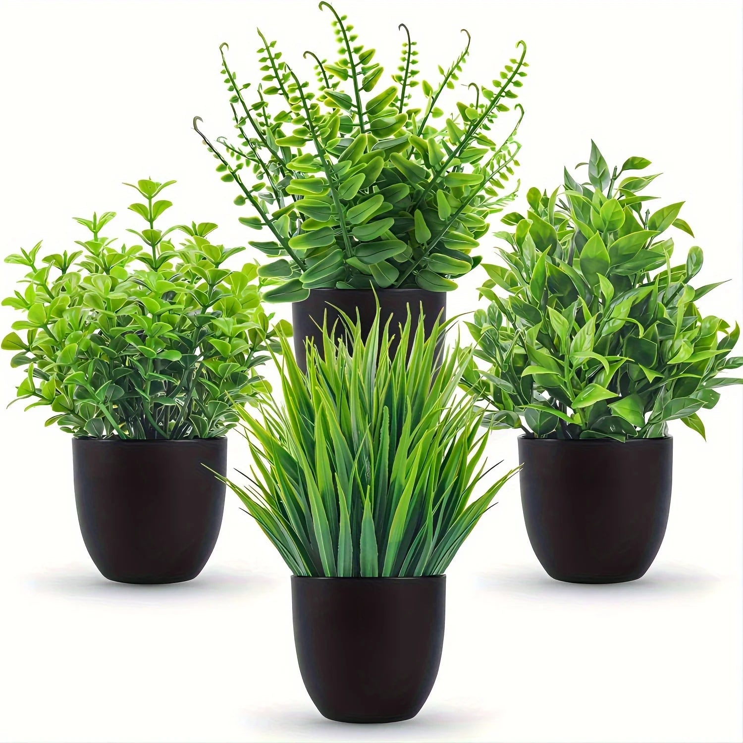 4 Pack Mini Artificial Potted Plants Fake Bonsai Greenery for Home Office Farmhouse Bathroom Shelf Decor Indoor - Buy online at  Vibe In Cart.