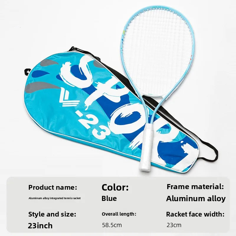 Tennis Racket Male Aluminum Alloy Integrated Training Female High Value Racket Adult Tennis Racket Set - Buy online at  Vibe In Cart.