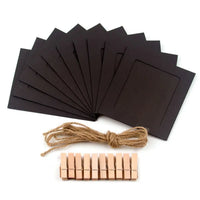 10Pcs DIY Craft Paper Photo Frame With Clips and Rope Wall Photo Frame Hanging Picture Album Home Decor Wedding Happy Birthday - Buy online at  Vibe In Cart.