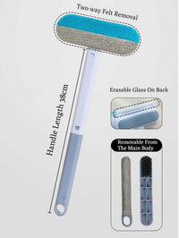 Double-Sided Reusable Pet Grooming Gloves For Hair Removal, Black