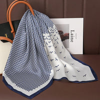 Square Satin Silk Scarf for Women, Casual All Seasons