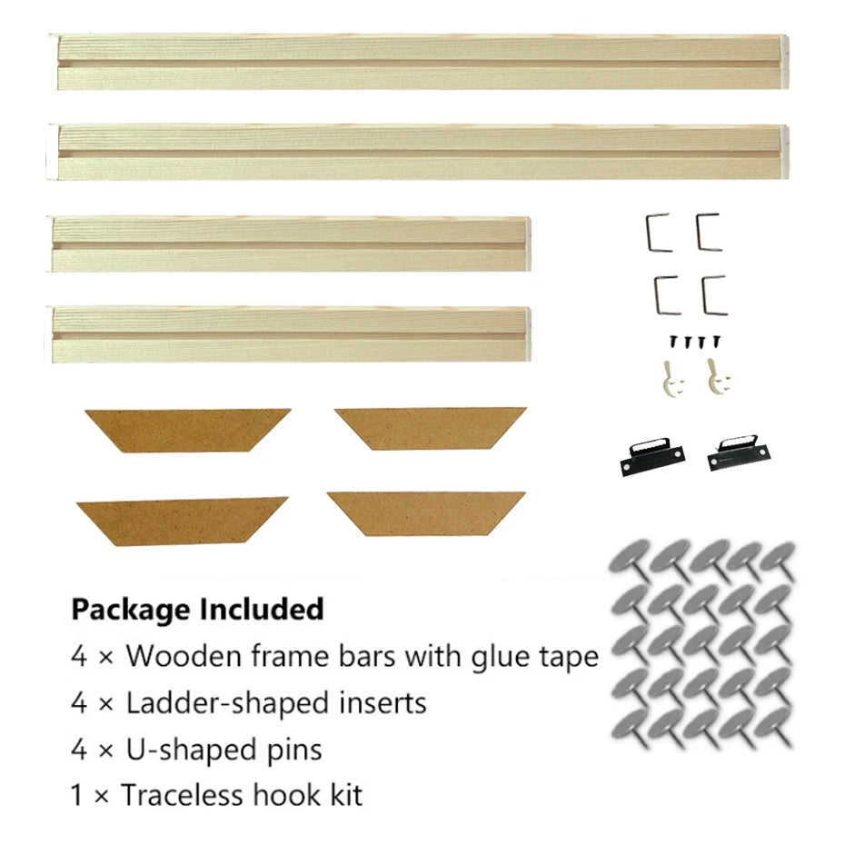 50x70 60x90 60x120cm Canvas Frame Wooden Frames Wooden Photo Oil Painting Canvas Diamond Painting Frames Canvas Wood Wall Frame - Buy online at  Vibe In Cart.