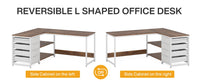 Tribesigns L Shaped Computer Desk with Storage Drawers, 59 inch Corner Desk with Shelves, Reversible L-Shaped Office Desk Study - Buy online at  Vibe In Cart.
