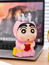 Resin Desk Pen Holder With Lovers Style For Office Storage