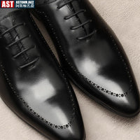 Italian Handmade Men's Oxford Shoes Real Calf Leather Black Brown Classic Brogue Business Wedding Dress Shoes For Men 2025 New - Buy online at  Vibe In Cart.