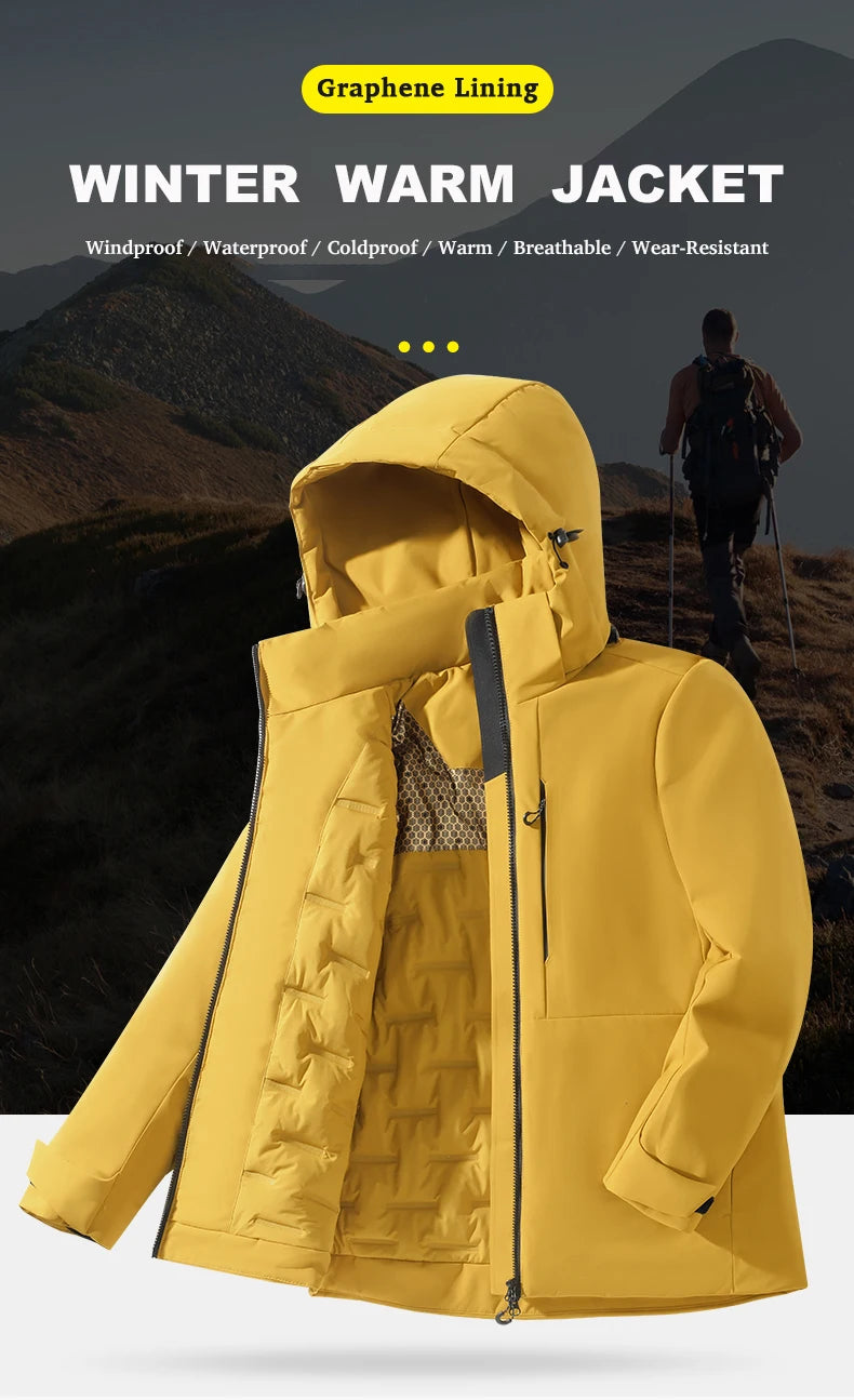 EUMERGX Men's Women's Winter Coat Waterproof Windproof Warm Fleece Jacket Unisex Hiking Camping Skiing Climbing Windbreaker - Buy online at  Vibe In Cart.