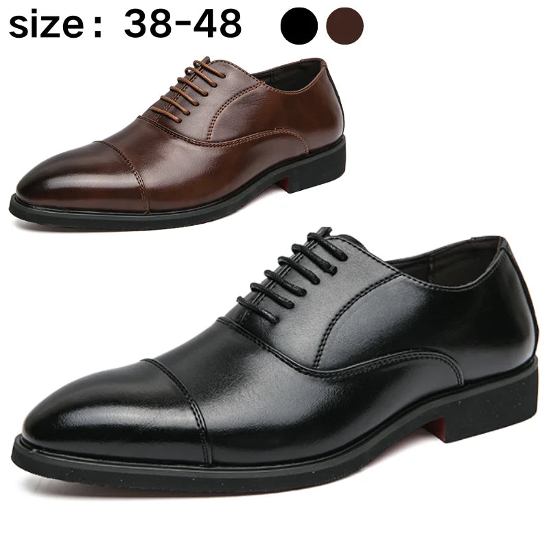 Mens Formal Oxford Shoes Business Leather Dress Shoes for Wedding Size 47 48 - Buy online at  Vibe In Cart.