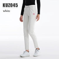 Women's Winter Fleece Golf Pants Thicken Windproof Slim Full Length