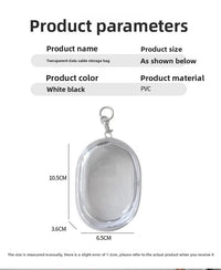 Black Transparent Portable Cable Organizer Bag for Travel Accessories