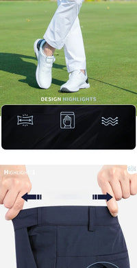 Men's Full Length Spring Summer Golf Pants in Nylon and Elastane