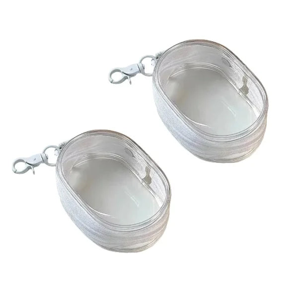 Black Transparent Portable Cable Organizer Bag for Travel Accessories