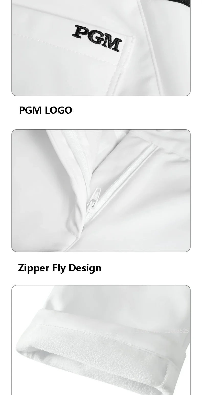 Women's Winter Warm Thick Fleece Golf Pants Straight Full Length