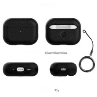 Leather Texture Protective Case for Wireless Earphones in TPU and Plastic