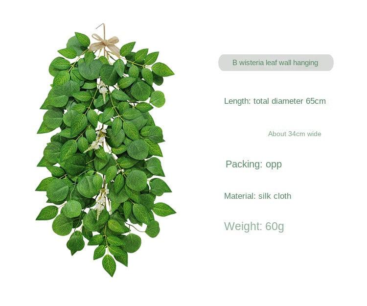 Home Wall Decoration Encryption Green Plant Simulation Willow Leaf Wisteria Strip Pendant Simulation Eucalyptus Pendant - Buy online at  Vibe In Cart.