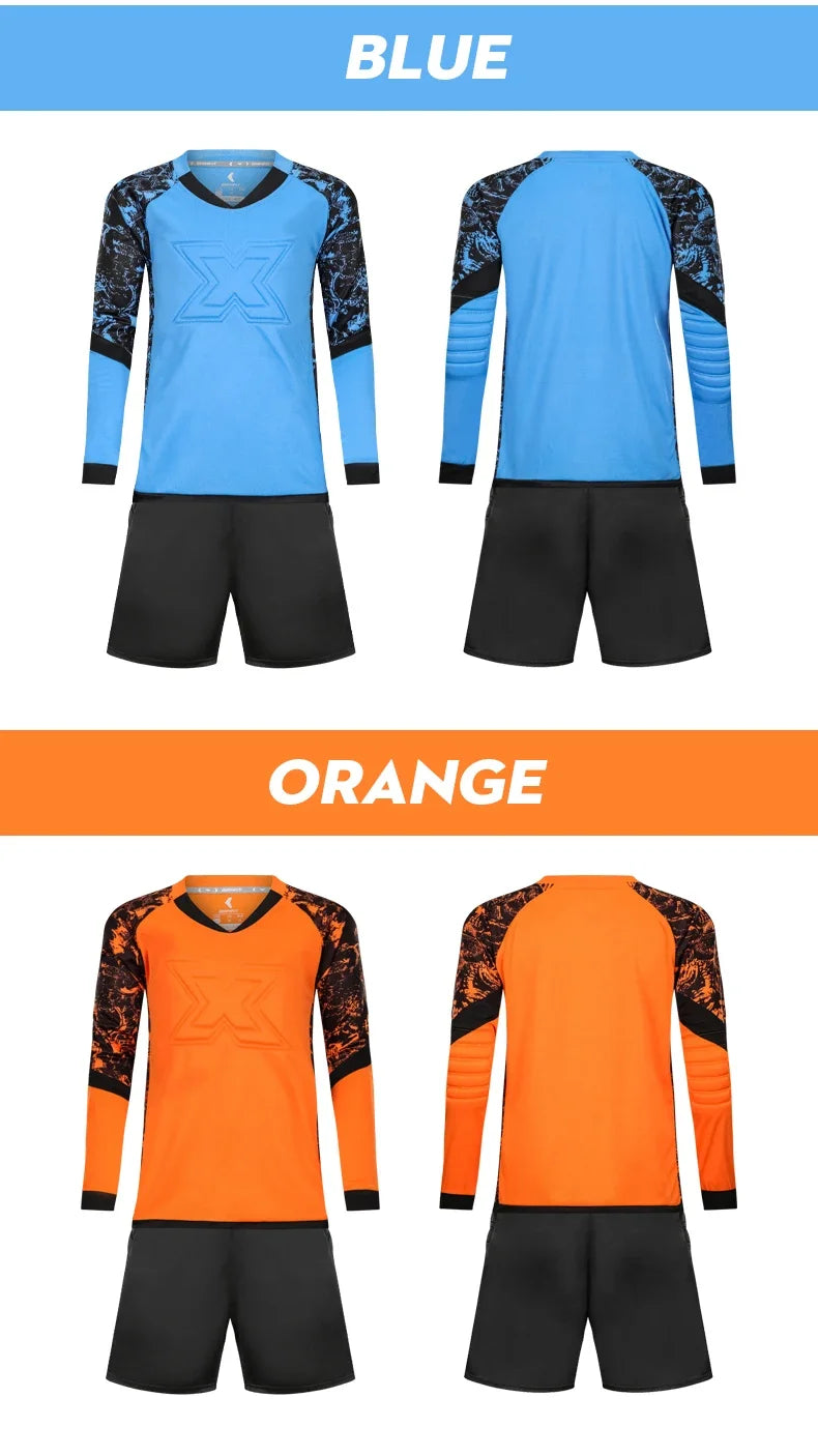 Kids Goalkeeper Uniform Boys Goalkeeper Jersey Doorkeepers Long Sleeve Sponge Protective Football Uniform For Children's - Buy online at  Vibe In Cart.