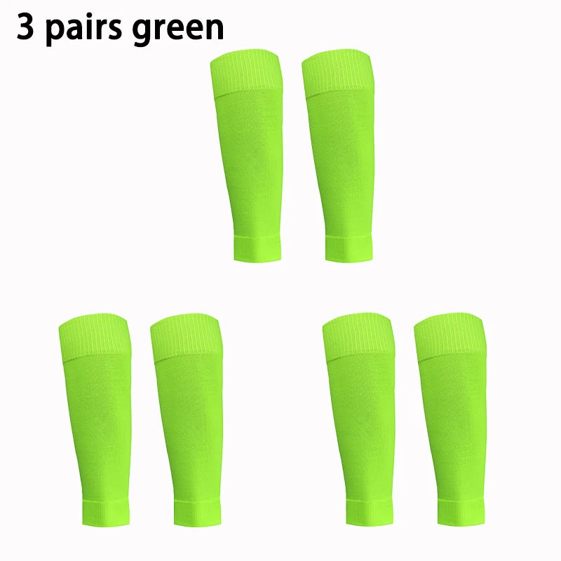 3 pairs New Football Socks Shin Pads Leg Cover Men Women Grip Cutsocks - Buy online at  Vibe In Cart.
