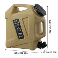 12L Outdoor Portable Water Container with Faucet for Camping