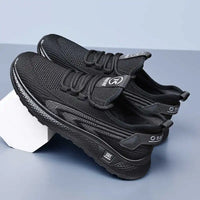 Men's Breathable Lace-Up Tennis Shoes for Outdoor Use