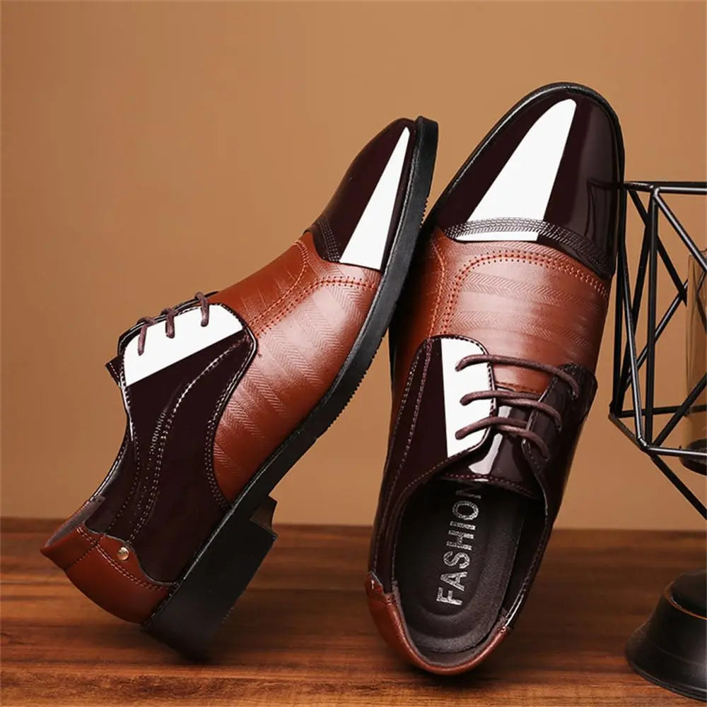 Men's Dress Shoes Business Oxfords Patent Leather Dress Shoes Classic Loafers Formal Derby Shoes For Men - Buy online at  Vibe In Cart.