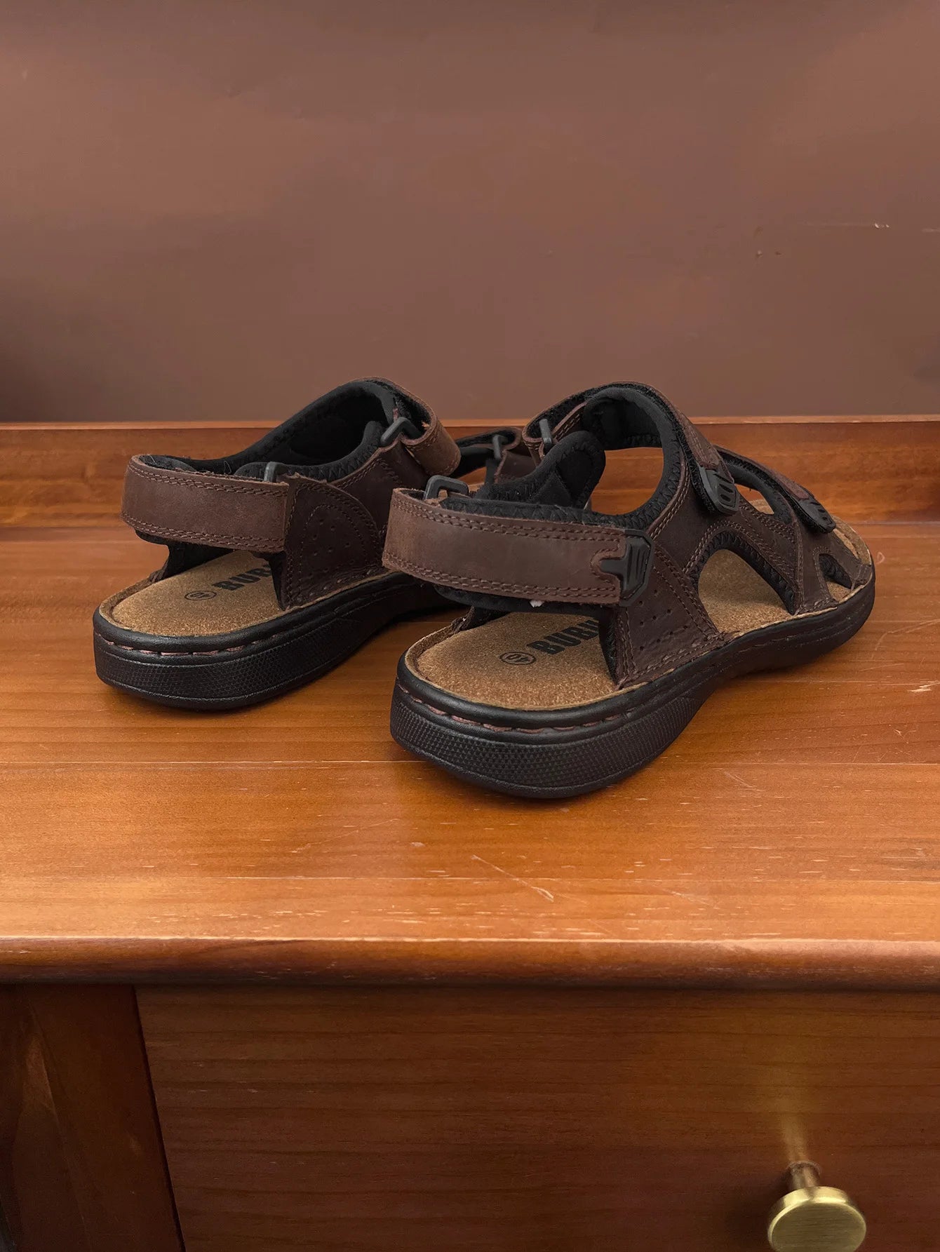 First-Layer Cowhide Men's Sports Sandals, Open-Toe Outdoor Non-Slip Sandals, Casual Men's Shoes, Outdoor Fashion Beach Shoes, Li - Buy online at  Vibe In Cart.