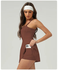 Ice Sensation Tennis Dresses Women Summer Breathable Slim Sport Active Dresses Outdoor Soft Yoga Golf  Workout Clothes 2025