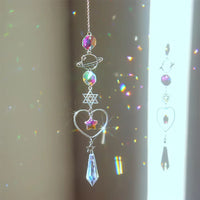 1pc Crystal Wind Chime Moon Sun Catcher Diamond Prisms Pendant Dream Catcher Rainbow Hanging Drop Home Garden Decor Windchime - Buy online at  Vibe In Cart.