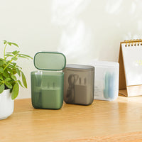 Transparent Dustproof Storage Box for Cables and Chargers in White, Green, and Gray