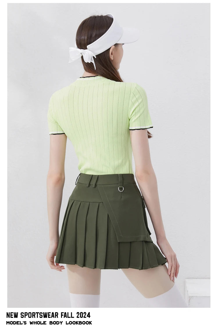 Golfist Golf New Style Short Pleated Skirt High Waist Asymmetrical Casual Gym Tennis Loose Mini Skirt With Shorts Golf Clothes