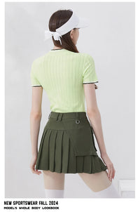 Golfist Golf New Style Short Pleated Skirt High Waist Asymmetrical Casual Gym Tennis Loose Mini Skirt With Shorts Golf Clothes