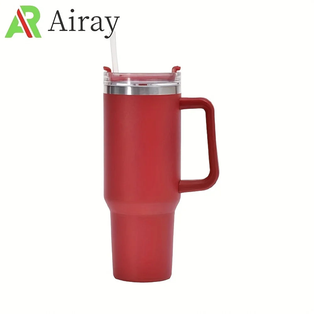 40oz Tumbler Vacuum Insulated Thermos Custom Travel Cup Stainless Steel Water Bottle Coffee Mugs With Handle Outdoor Drinkware - Buy online at  Vibe In Cart.