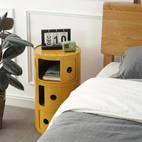 Round Cabinet with Sliding Doors -  Multi-Tiered Round Storage Unit for Living Room Bedroom - Buy online at  Vibe In Cart.