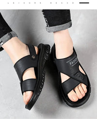 Hot Sale Men Sandals Casual Shoes Outdoor Walking Sandals for Men Beach Shoes Men Slippers Open Toe Flat Two Passes - Buy online at  Vibe In Cart.
