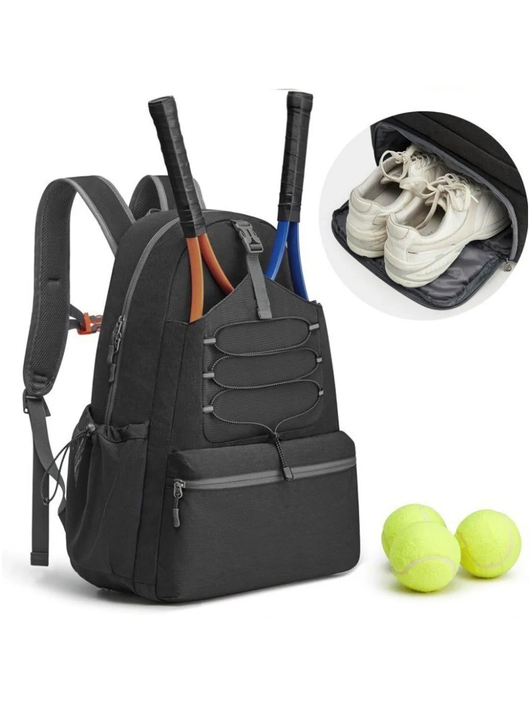 45L Sports Fitness Backpack Badminton Bag Waterproof Multi-Functional Bags Tennis Racket Pickleball Bag with Shoe Compartment - Buy online at  Vibe In Cart.