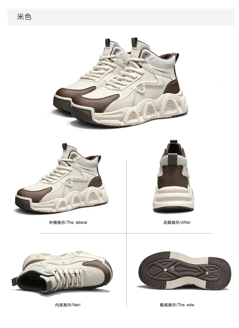 Men's Ankle Snow Boots with Lace-Up Closure