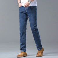 Spring Men's Light Blue Slim Jeans Stylish Casual Stretch Fabric Denim Pants Classic Trousers Smoke Gray - Buy online at  Vibe In Cart.