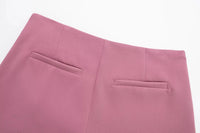 Women's High Waist Asymmetric Mini Regular Fit Polyester Skort