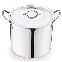 12 Quart Stainless Steel Stock Pot with Metal Lid Stay Cool Handles Heavy Duty Cookware Soup Stew Boiling Ideal Kitchens - Buy online at  Vibe In Cart.