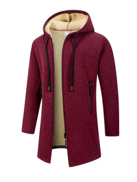Winter Men's Thickened Hoodies Jacket Outdoor Warm Zipper Long Sleeve Sweatshirts Cardigan Streetwear Solid Color Tops Overcoat - Buy online at  Vibe In Cart.