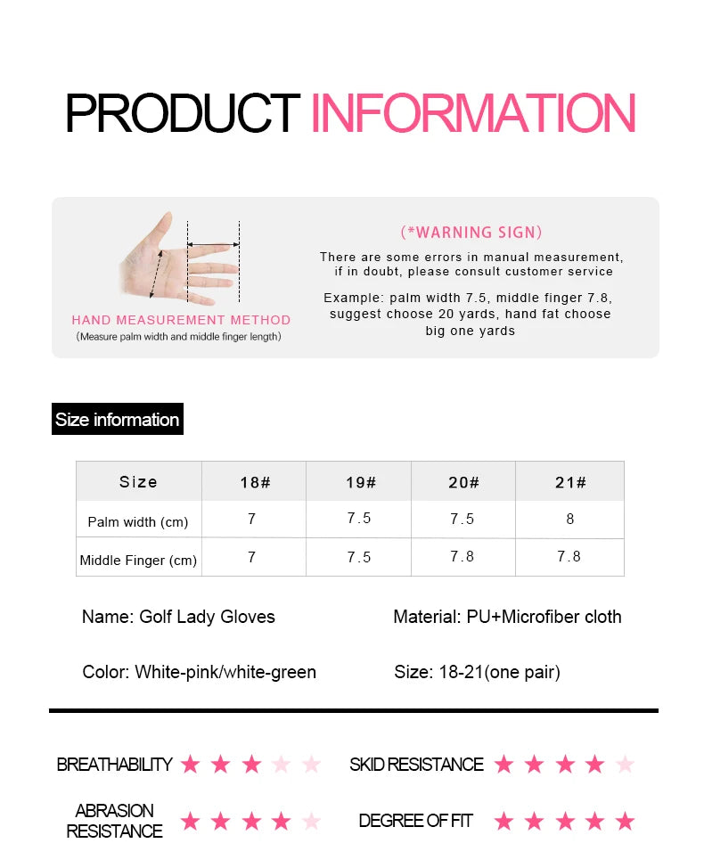 Korean and Japanese Golf Gloves Cartoon Tree Leaf Women's Microfiber Wear Resistant Sports Golf Gloves Non-slip and Breathable - Buy online at  Vibe In Cart.