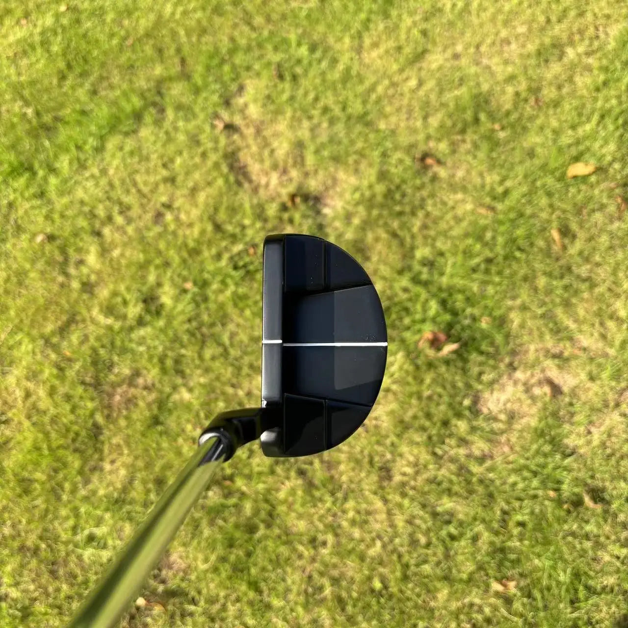 Right-Handed Men's Golf Putter with Zinc Alloy Head, Steel Shaft, Black Rubber Grip, 34/35 Inch