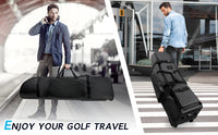 Golf Travel Bag Heavy Duty With Wheels 900D Polyester Foldable