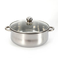 5 Tier Stainless Steel Steamer Pot Set 28cm Stackable with Glass Lid