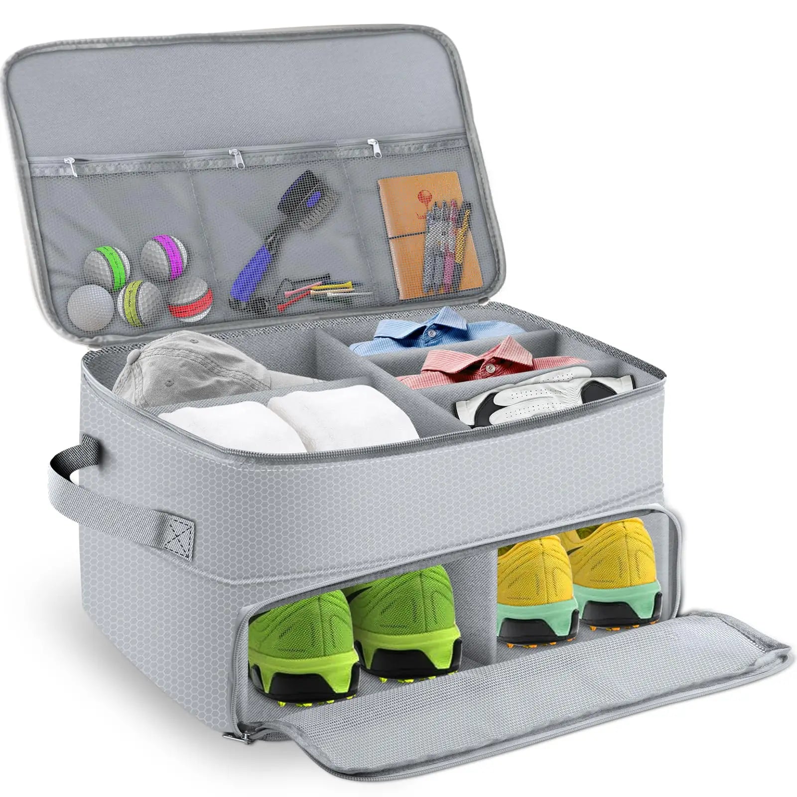 2 Layers Canvas Waterproof Golf Trunk Organizer for Car