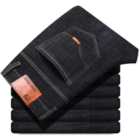 Men's Regular Fit Stretch Casual Pants with Plaid Fabric