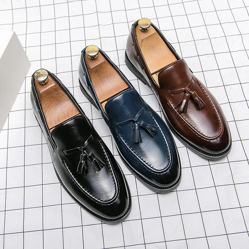 Brogues Shoes Men High Quality Social Leather Shoes British Tassels Formal Leather Men Wedding Business Dress Leather Shoes Male - Buy online at  Vibe In Cart.