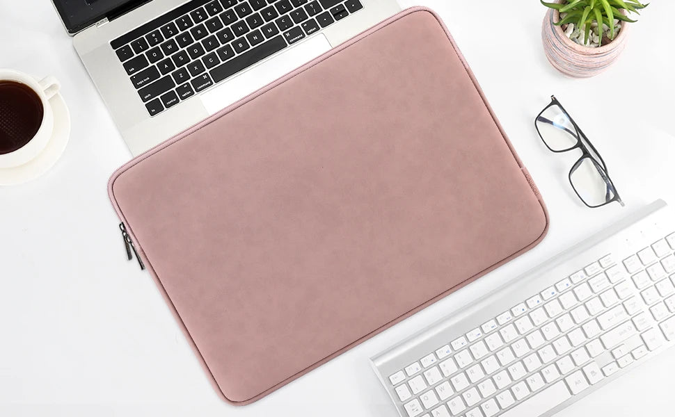 PU Laptop Sleeve with Zipper for 12 to 15.6 Inch Laptops